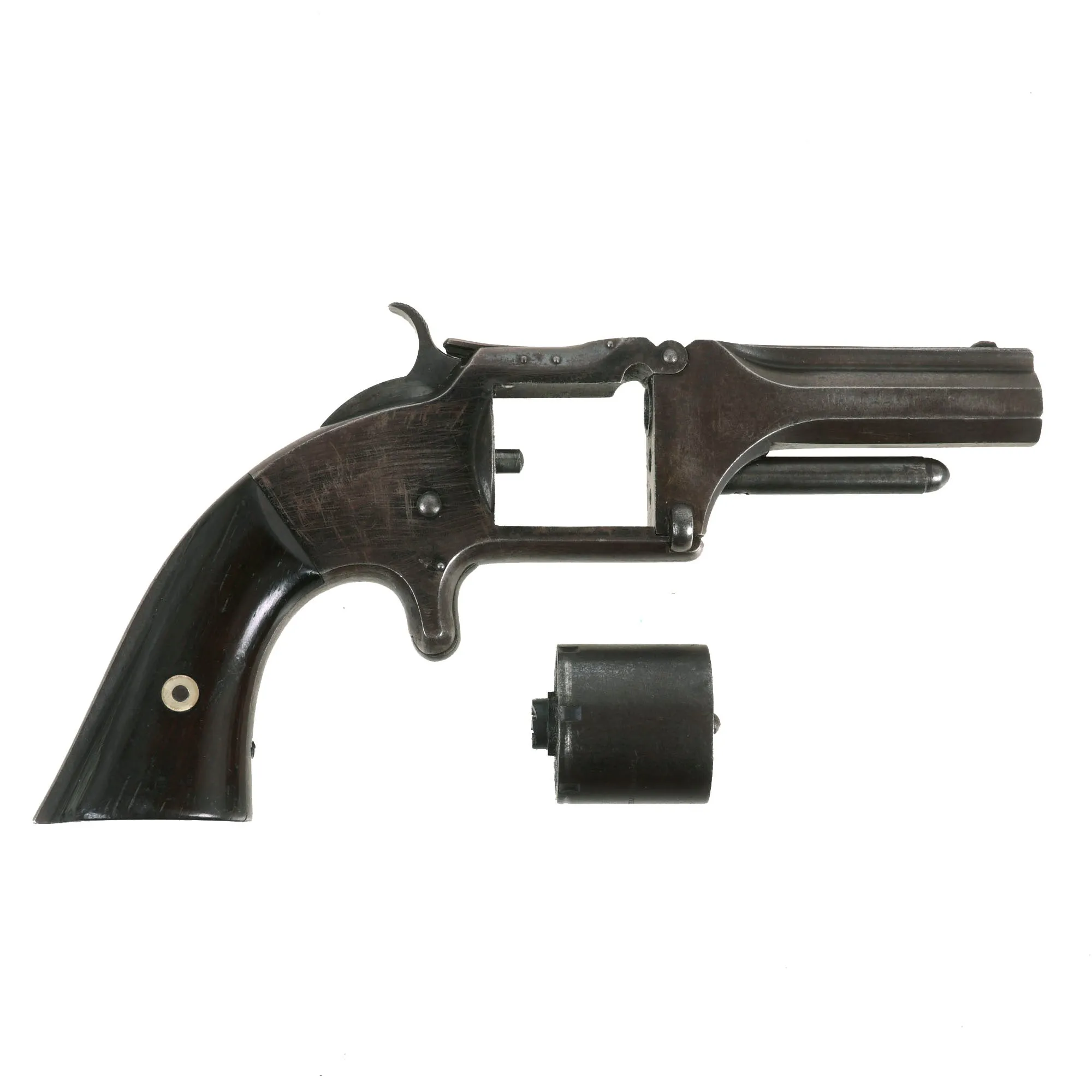 Original U.S. Civil War Era Smith & Wesson Model 2 Army .32cal Revolver with Period Shortened 3 ⅛" Barrel - Serial 38810