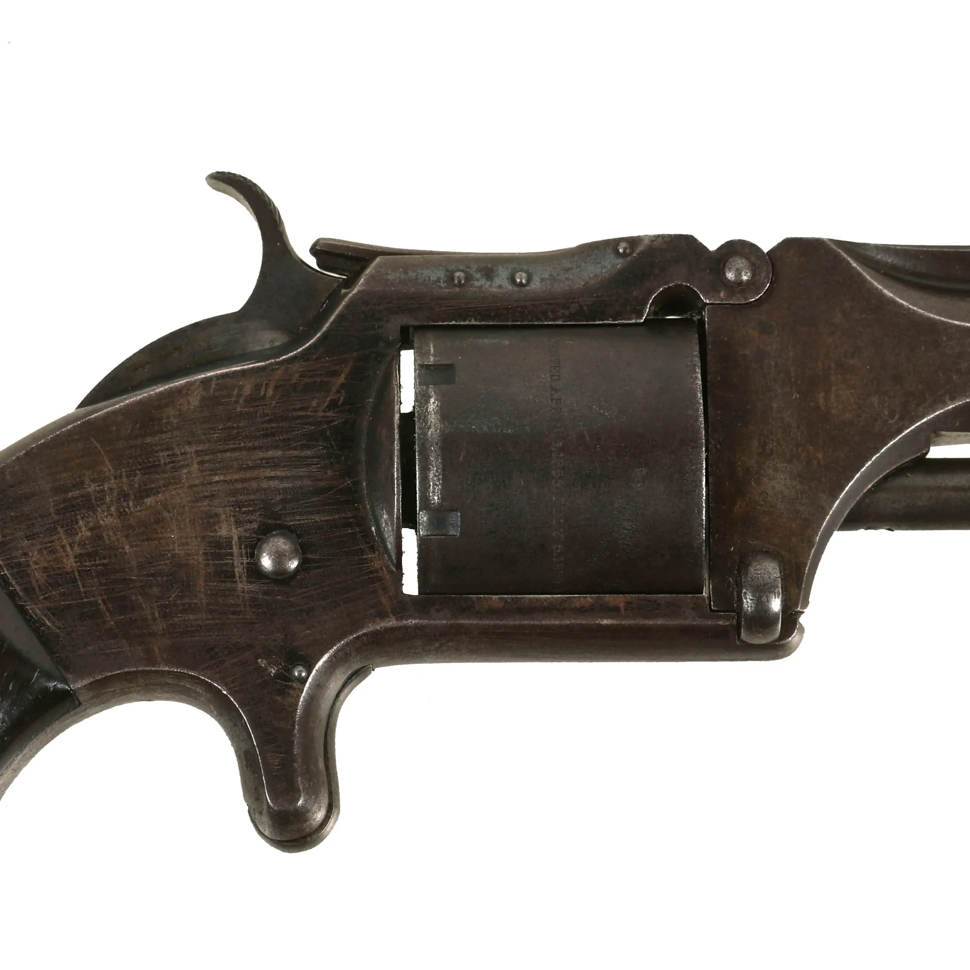 Original U.S. Civil War Era Smith & Wesson Model 2 Army .32cal Revolver with Period Shortened 3 ⅛" Barrel - Serial 38810