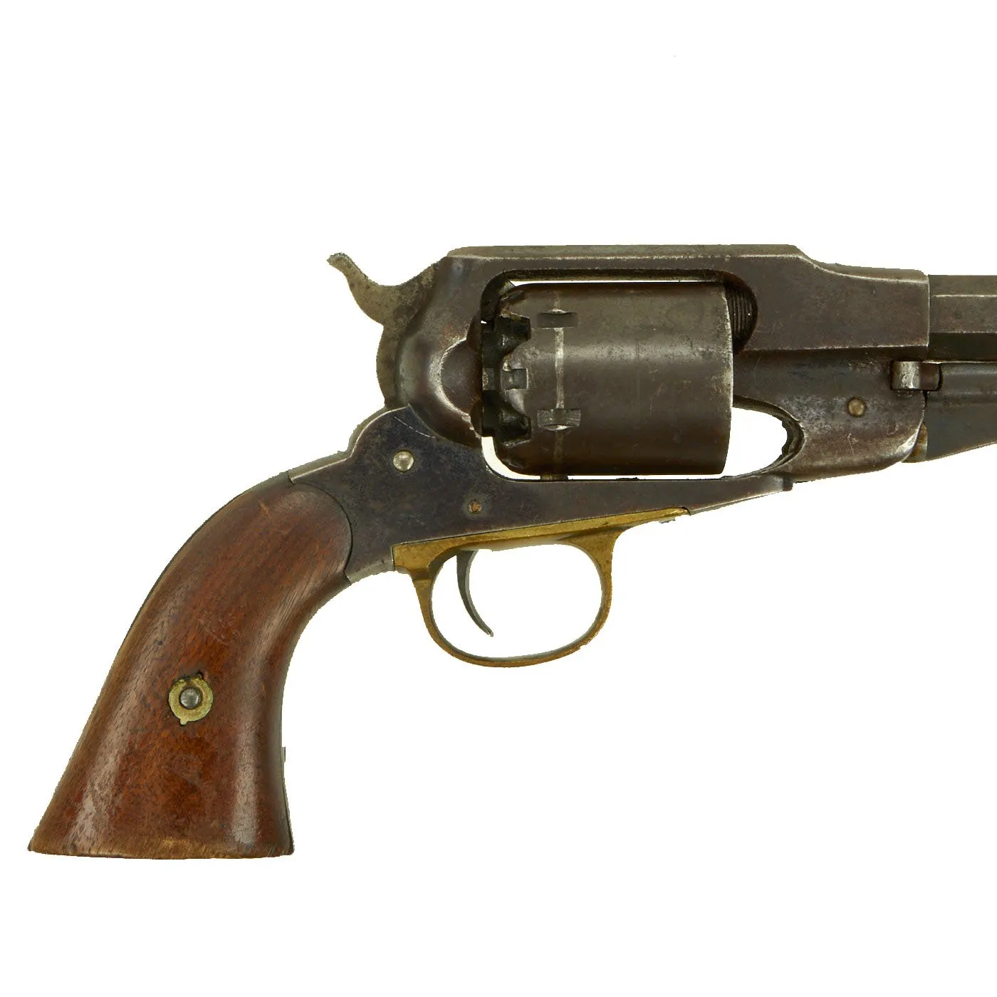 Original U.S. Civil War Remington New Model 1863 Army Percussion Revolver with Initialed Grips - Serial 73058