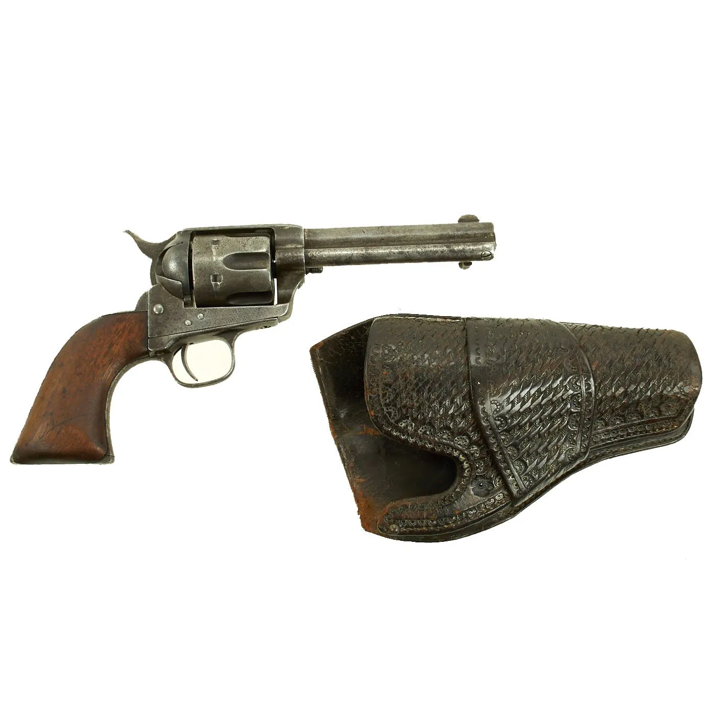 Original U.S. Colt Frontier Six Shooter .44-40 Revolver made in 1878 with Factory Letter & Period Holster - Serial 45794