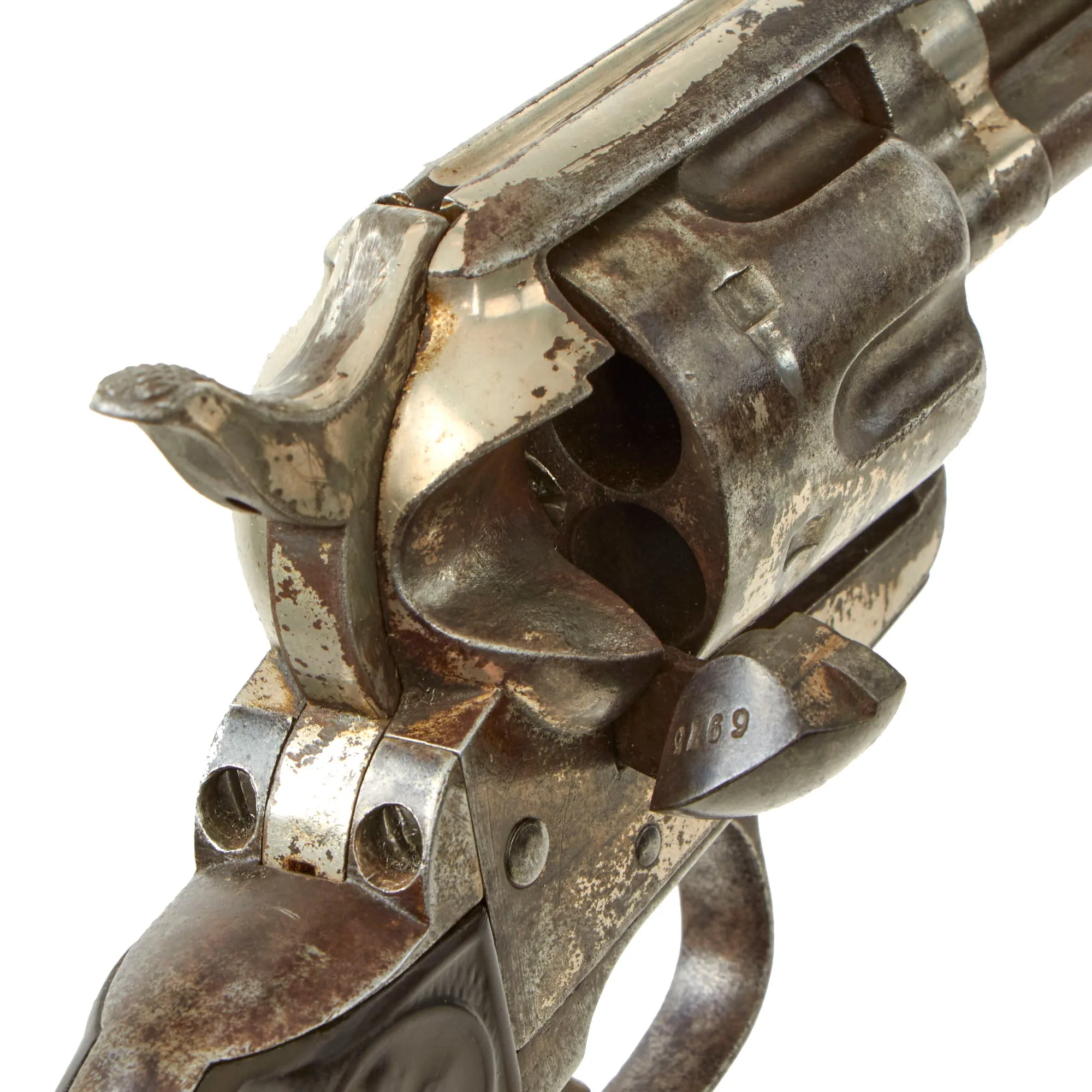 Original U.S. Colt Nickel-Plated .45cal Single Action Army Revolver made in 1883 with 5 ½" Barrel & Factory Letter - Matching Serial 88267