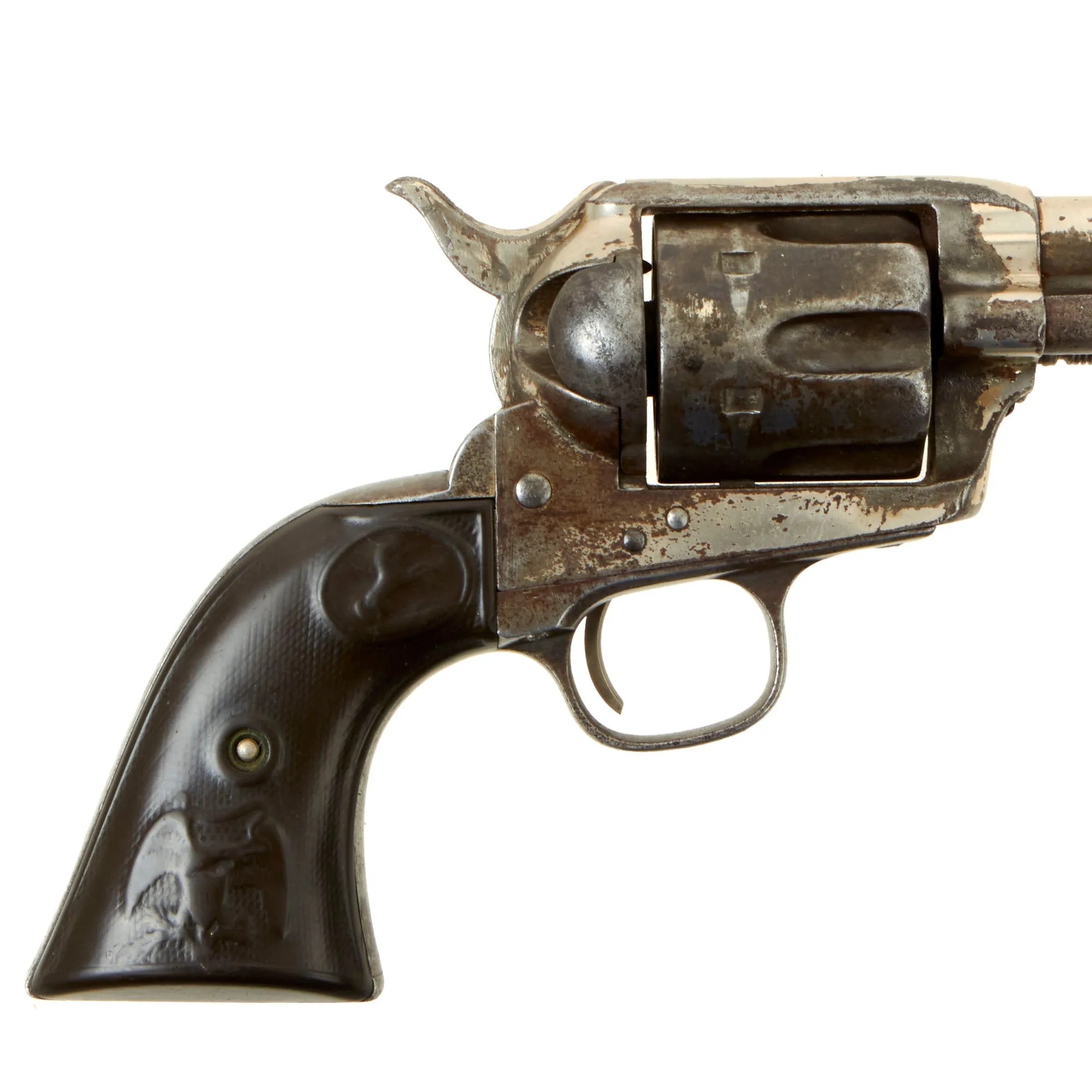 Original U.S. Colt Nickel-Plated .45cal Single Action Army Revolver made in 1883 with 5 ½" Barrel & Factory Letter - Matching Serial 88267