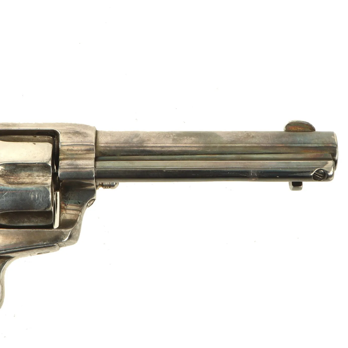 Original U.S. Colt Silver Plated .45cal Single Action Army Revolver with Pearloid Grips & 4 3/4" Barrel made in 1881 - Serial 70286