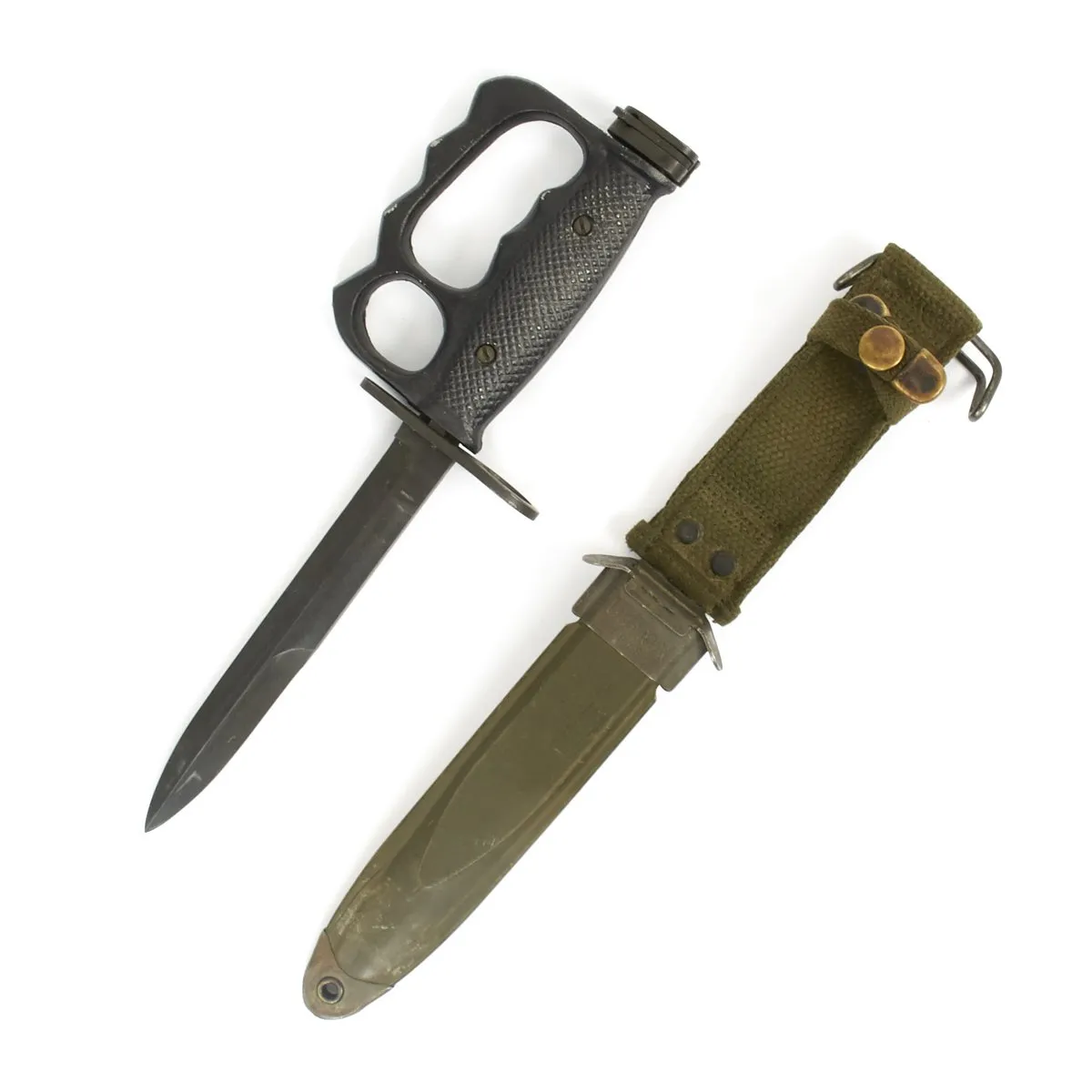 Original U.S. Vietnam War M7 Bayonet with Experimental Knuckle Guard and M8A1 Scabbard