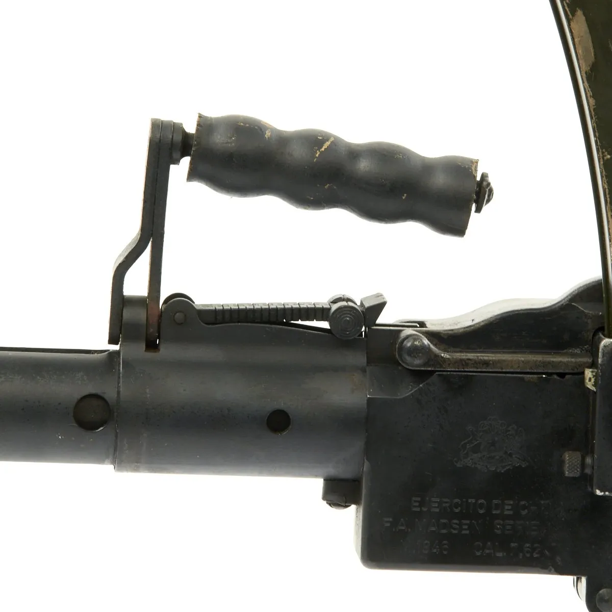 Original WWII Danish Madsen Display Light Machine Gun with Magazine and Monopod