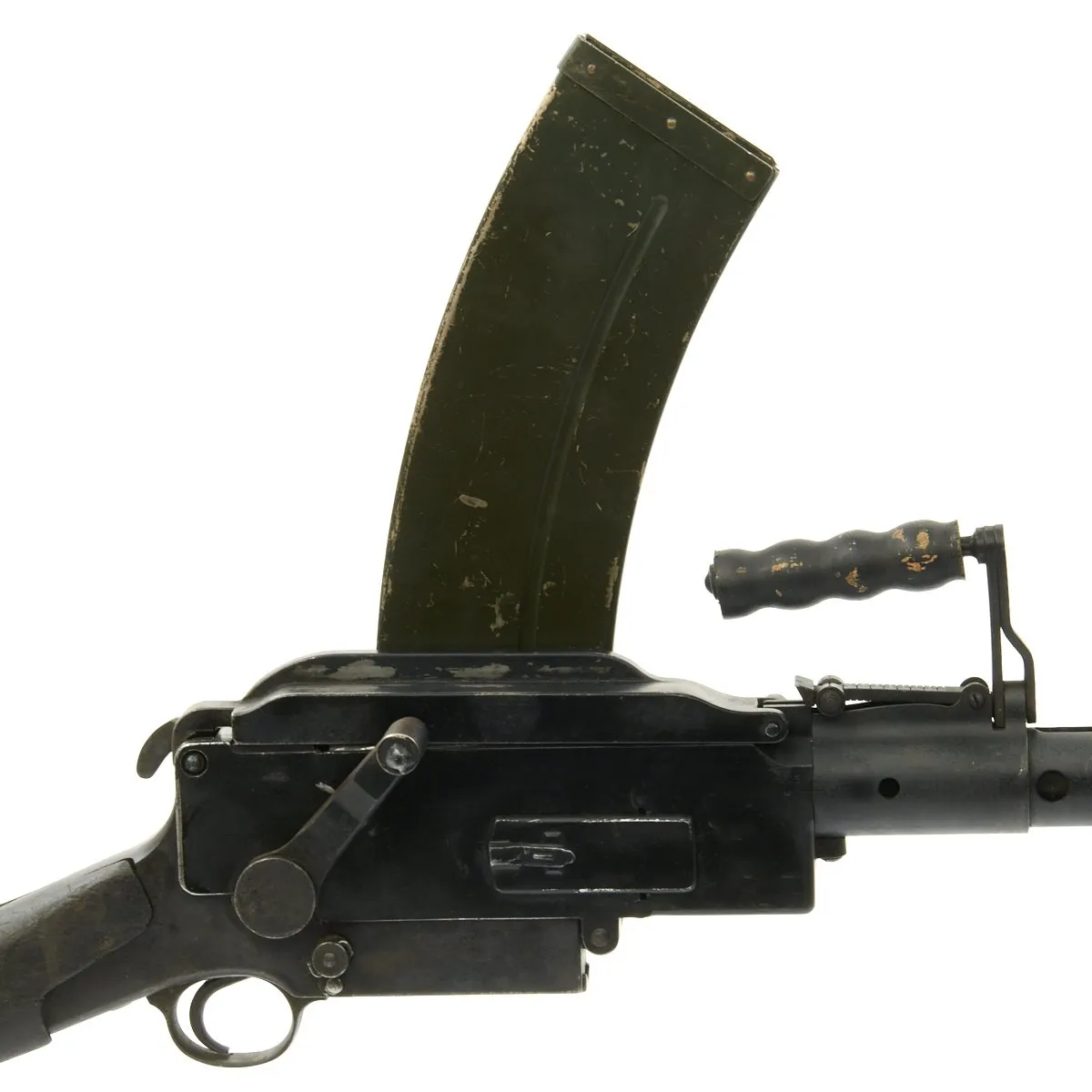 Original WWII Danish Madsen Display Light Machine Gun with Magazine and Monopod