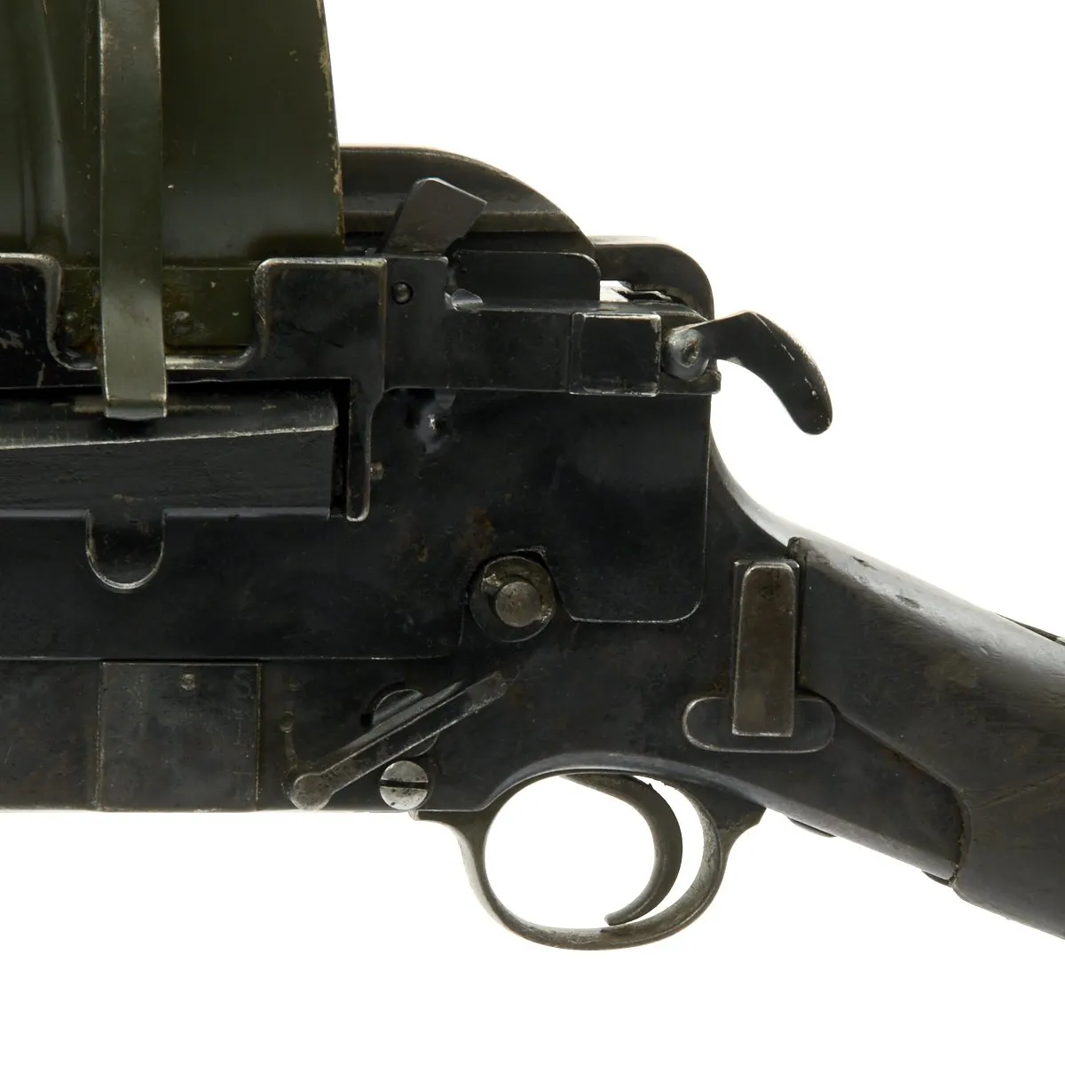 Original WWII Danish Madsen Display Light Machine Gun with Magazine and Monopod