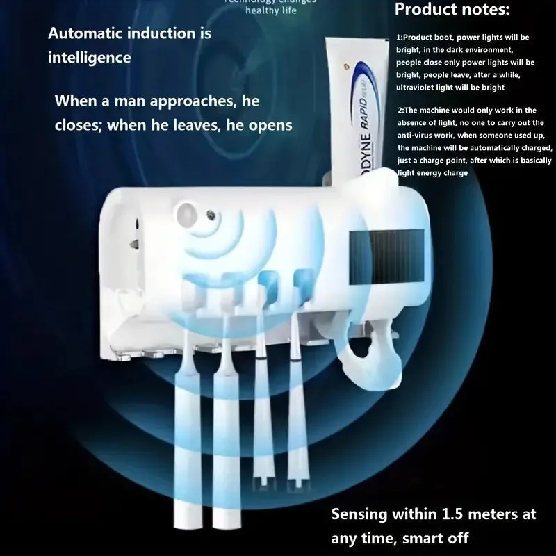 Smart Wall-Mounted Toothbrush UV Sterilizer