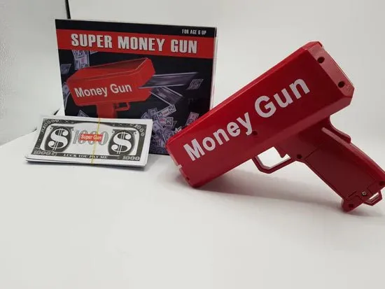 Super Cash Money Gun With 100 Pcs