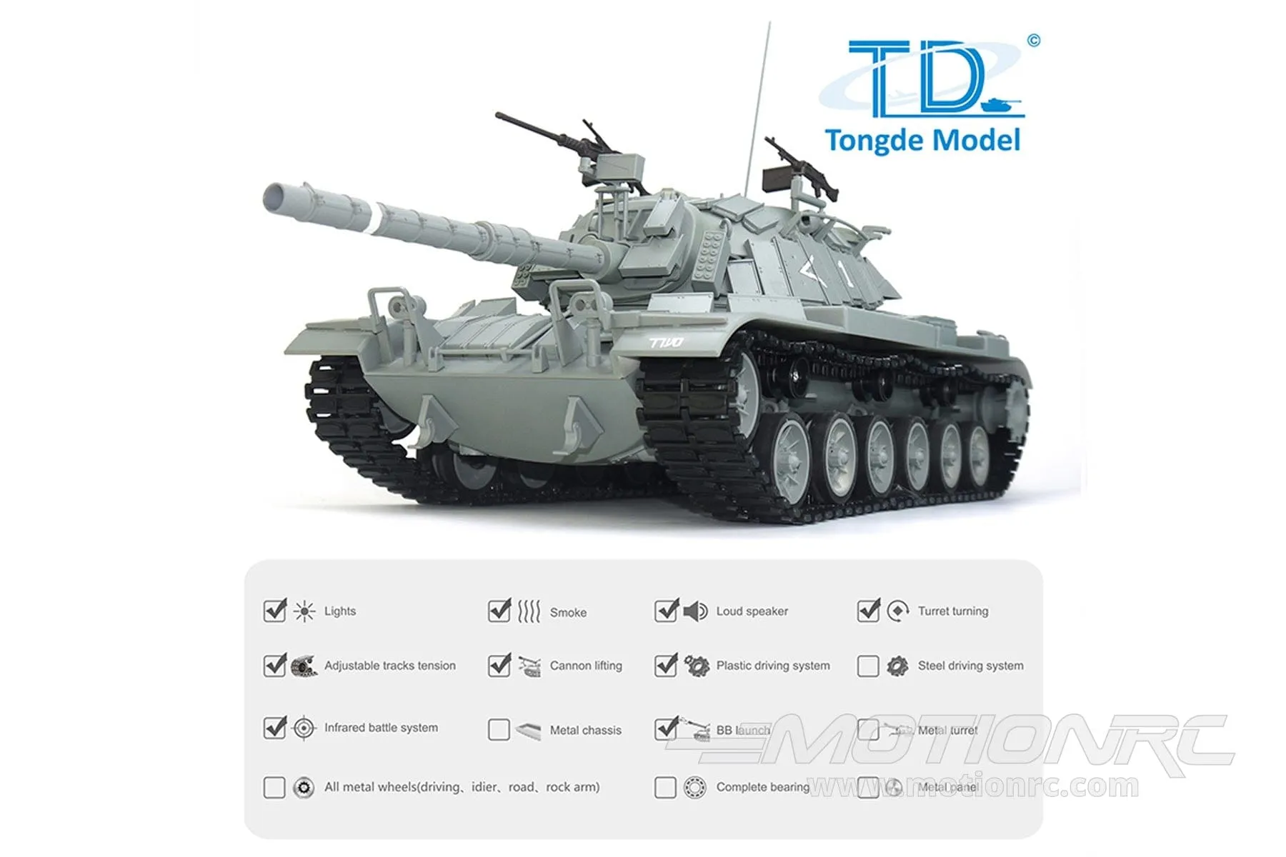 Tongde IDF M60 ERA Upgrade Edition 1/16 Scale Battle Tank - RTR