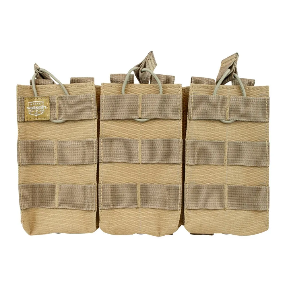 Valken V-Tac Molle Triple AR Style Magazine Pouch - Tan